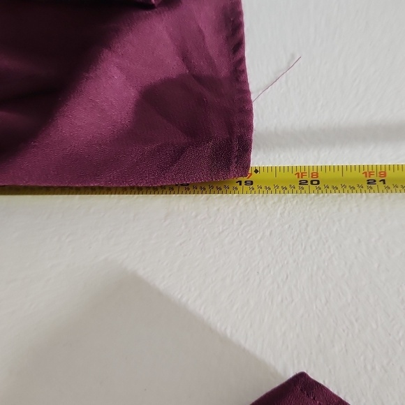 Time and Tru Blouse size L 12 - 14 Fluted bell sleeves Burgundy Maroon - Picture 9 of 11